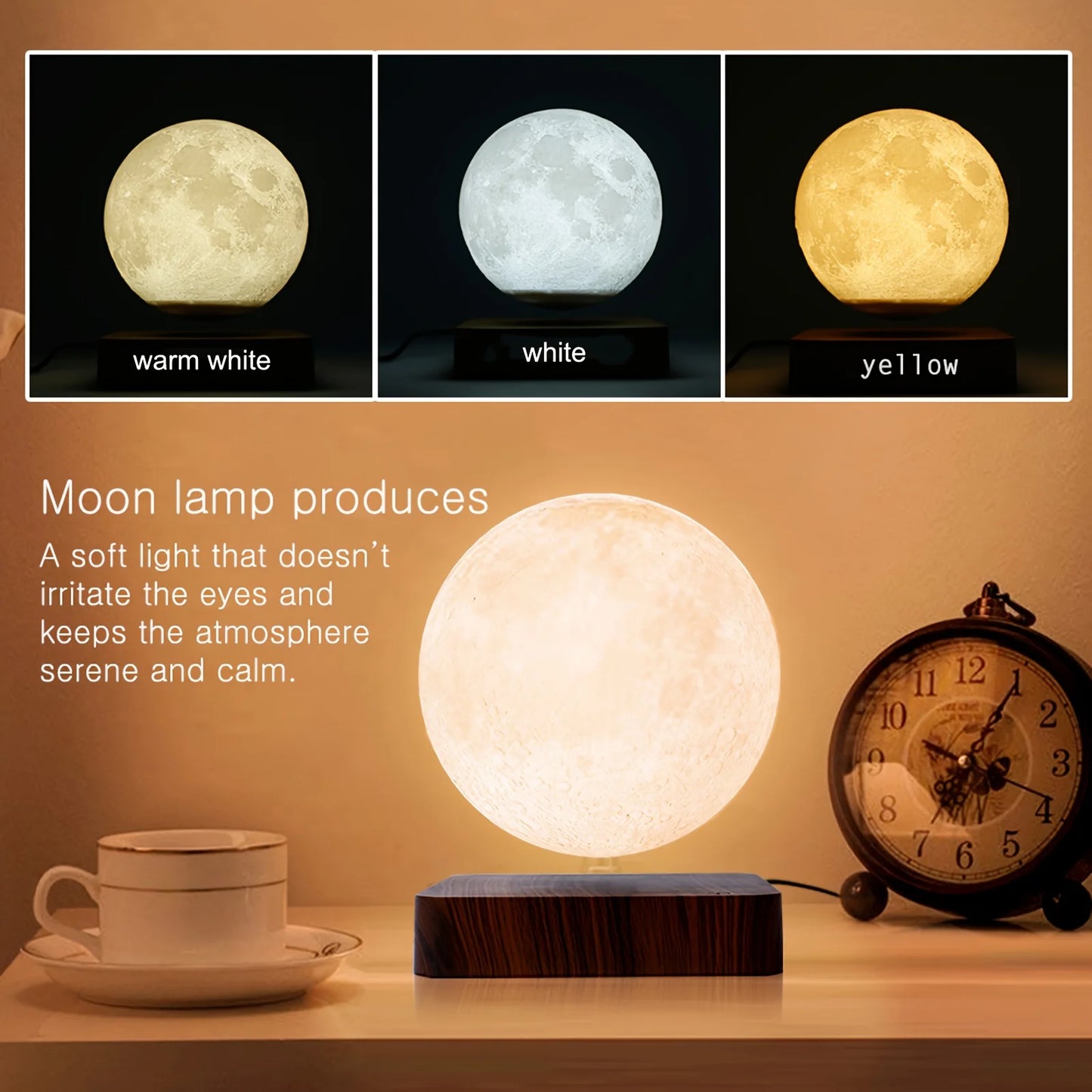 Floating Moon Lamp™: Enchanting 3D Night Light